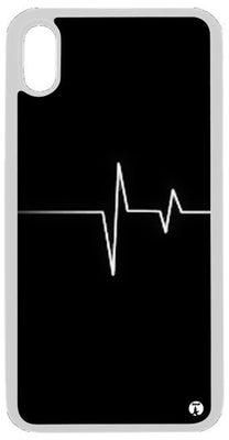 غطاء حماية مطبوع ايفون X ماكس تخطيط قلب