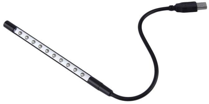 Allwin Mini Desk Reading USB LED Light Flexible For Notebook Laptop Portable New-Black