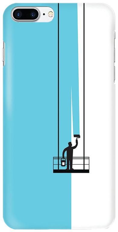 Stylizedd Apple iPhone 7 Plus Slim Snap case cover Matte Finish - Paint Hanger (Blue)