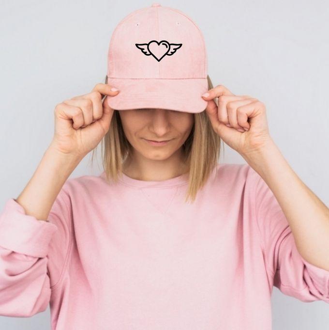 Flying Love Face Cap Pink