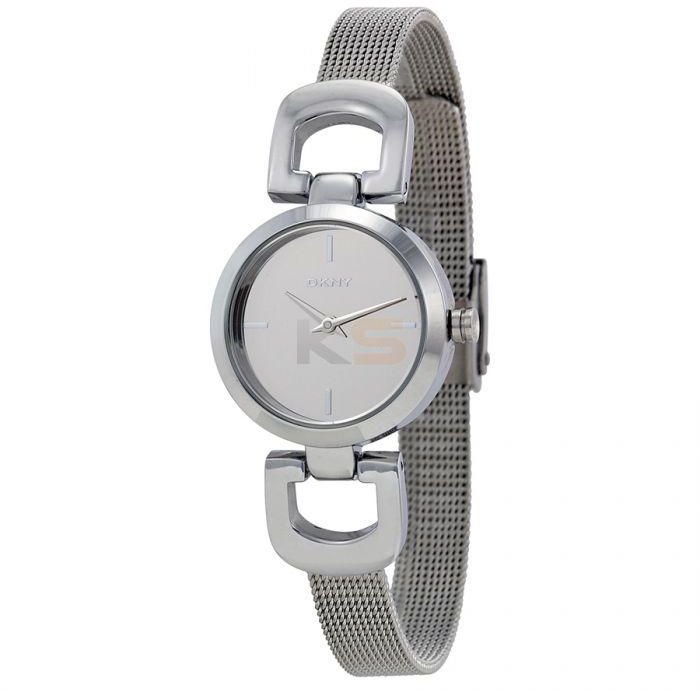 DKNY Women's Silver Mirror Dial & Stainless Steel Mesh Band (NY2100)