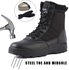 Combat Swat Steel Toe and Steel Midsole Safety Boots - 7 Sizes (Black)