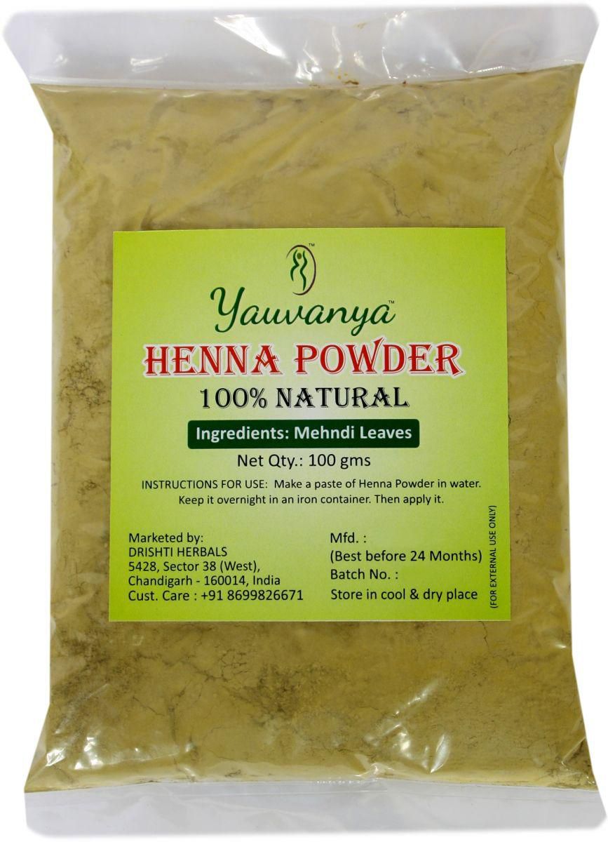 Yauvanya Henna Mehndi Powder For Hair Color 300 Gms 3 Packets Of 100 Each From Souq In Saudi Arabia Yaoota
