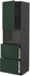 METOD / MAXIMERA Hi cab f micro w door/2 drawers, black, Bodbyn dark green, 60x60x200 cm