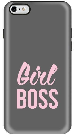 Stylizedd Apple iPhone 6 Premium Dual Layer Tough Case Cover Gloss Finish - Girl Boss  Grey