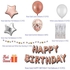 40th Birthday Decorations Party Supplies Sweet 40 Birthday balloons| Rose gold Confetti Balloons| Metallic silver curtain for Photo booth and props| Sweet Sixteen Decorations|happy birthday