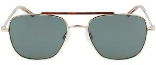 Men's Full-Rim Metal Rectangle Sunglasses - Lens Size: 54 mm
