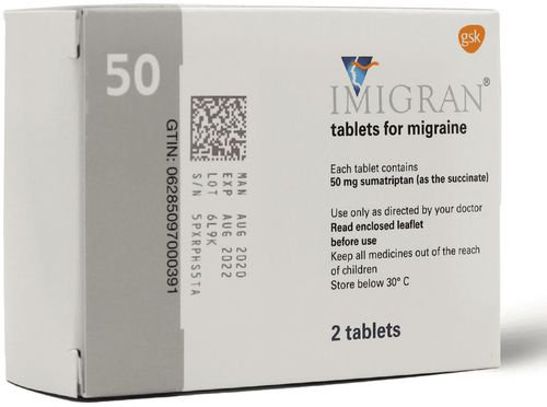 Imigran Tablet For Migrine 50 Mg - 2 Tabs