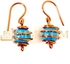 Copper and Stones Short Dangle Drop Earrings,Women earrings, earrings for women,earrings,earrings set unique,accessories,plated copper earrings (turquoise blue)