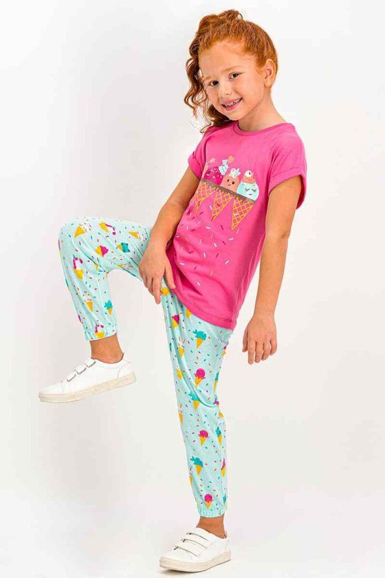 RolyPoly Cute Ice Cream Pink Girl Pajama Set RP1779-V1