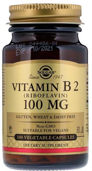 Solgar Vitamin B2 100mg Capsule Riboflavin 100's