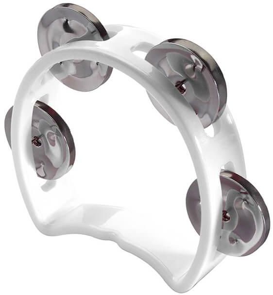 Buy Stagg Plastic Cutaway Mini Tambourine with 4 Jingles- WHITE -  Online Best Price | Melody House Dubai
