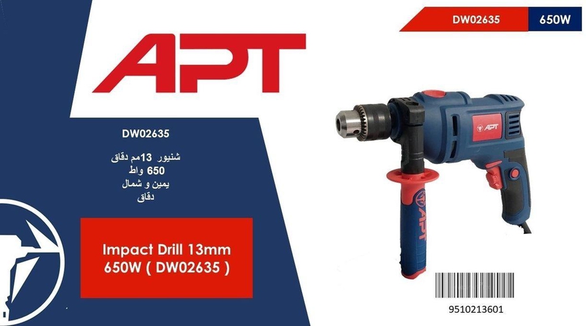 Apt - Impact Drill 650w 13mm - DW02635