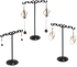 [Set of 3] Lolalet T-Bar Earring Display Stand, Multi Hooks Black Metal T-Shape Ear Studs Holder Showcase Displays Rack, Jewelry Photography Props for Show Online Stores Retail Store Boutiques Photos