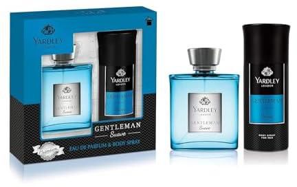 Yardley London Gentleman Suave Perfumed Gift Set for Chivalrous Man Fragrance With Aromatic-Woody-Spicy Notes EDP perfume 100ml + Body Spray 150ml