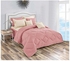 8-Piece Comforter Set Microfiber Pink/Beige 250x230centimeter