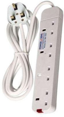 Power King 4 Way Quality Extension Socket With A Long Cable.
