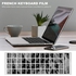 915 Generation White Letters French Azerty Keyboard Sticker Cover Black for Laptop PC