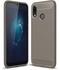 For Huawei P20 Lite / Nova 3e - Carbon Fiber Texture Brushed TPU Back Case - Grey