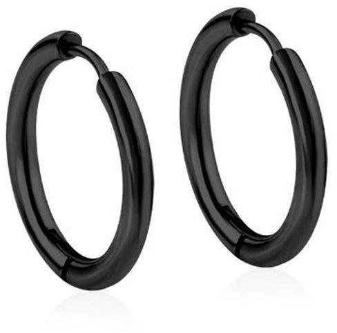 Black Color Round Circle Earring Ear Ring Clip Earrings Black