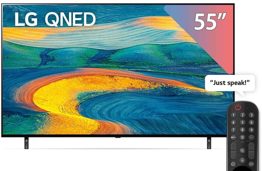 LG 55QNED7S6QA - 55-inch 4K UHD QNED Smart TV with Built-in Satellite Receiver