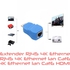 HDMI 4K 2K Ethernet Lan Cat6 Rj45 Extender - 30m - Blue