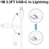 LinJie iPhone Charger For Apple 20W USB-C Power Adapter + iPhone USB-C Charger Cable, Original Quality for iPhone 13/12 / 11 / XS Pro MAX, iPad Pro/Air/Mini (Charger + Lightening Cable), Lightning
