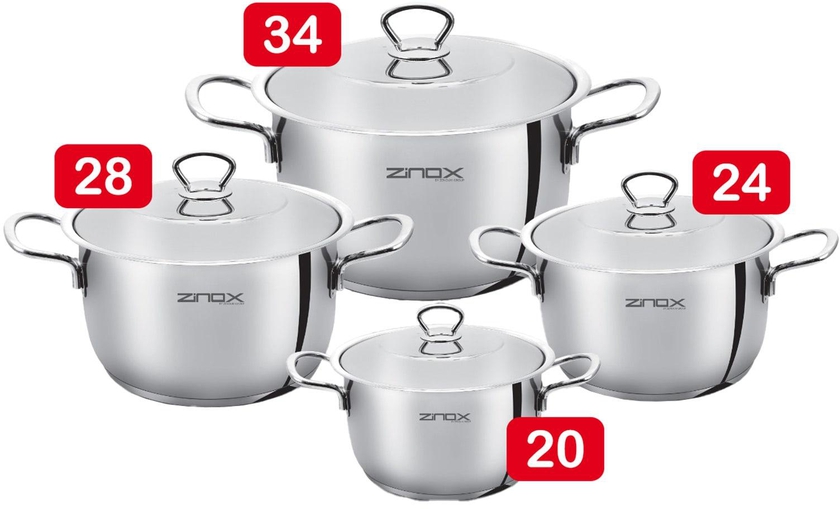 Zinox Classic Cookware Set - 8 Pieces