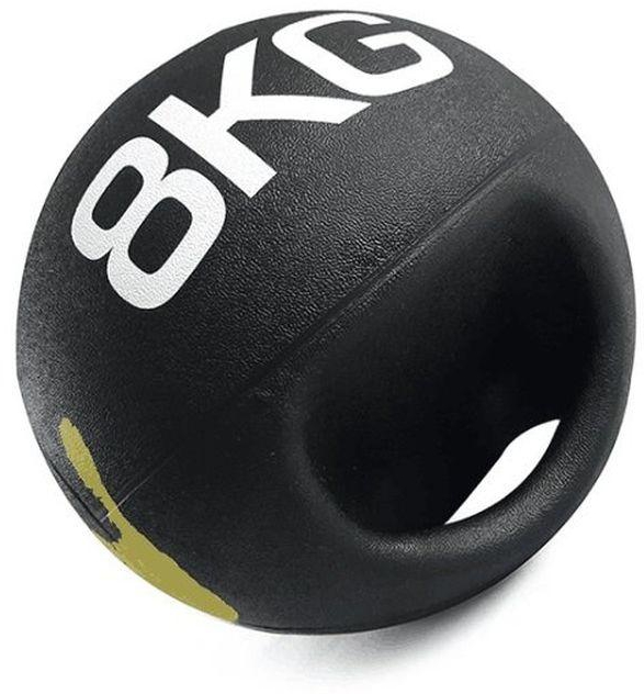 Rubber Medicine Ball With Handle - 8 kg