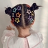10PCS new Korean hairpin fluorescent color luminous five-star square children's colorful BB clip children's hair accessories Colorful