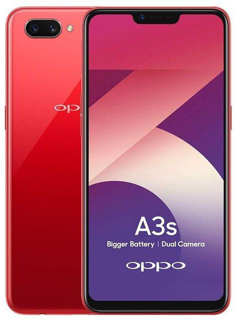 Oppo A3s - موبايل ثنائي الشريحة 6.2 بوصة 16 جيجا بايت - أحمر