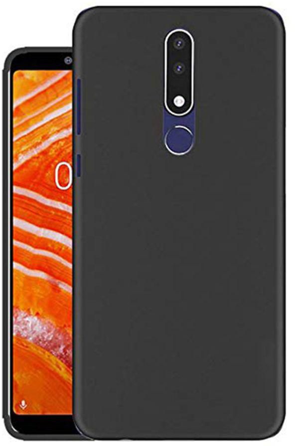 Ineix Silicone Back Case Cover For Nokia 3.1 Plus - Black Black