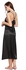 Sunweb s Sleeveless Pajamas Solid V Neck Nightgown Sleepwear Slim Dress Camisole Chemise ( Black )