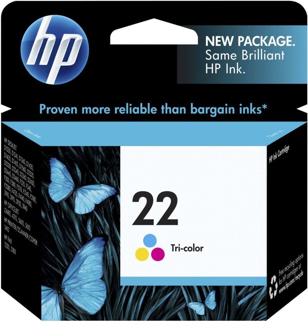 HP 22 Ink Cartridge, Multicolor [C9352AA]
