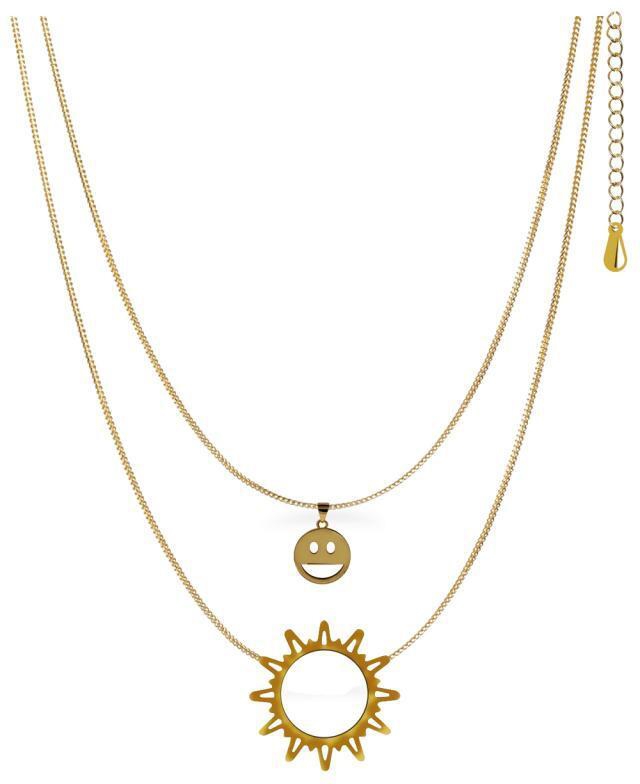 Aiwanto Necklace Double Chain Necklace Neck Chain