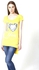 T Shirt For Women By Kalimah, Yellow,Xs
