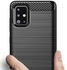 Samsung Galaxy A71 4G , - Shockproof Cover Durable Ultra Thin Carbon Fiber Brushed Protection Case – Black