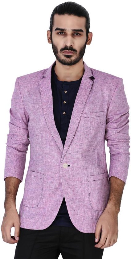 Mr Button - Lavender Textured Linen Blazer -  06BLJ014