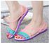 Ladies Flat Sleek Sandal ( Pink, Purple And Green)