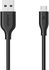 Anker PowerLine Micro USB 180cm, Fastest, Durable Charging Cable with Kevlar Fiber - Black Color