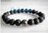 O Accessories Bracelet Black Lava Stone _hematite