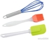 High quality 3_1 silicon Kitchen brush,whisk and spatula