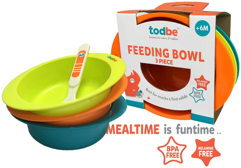 Todbe Baby Feeding Bowl - 3pc set