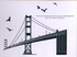 ملصق حائط - طيور وجسر