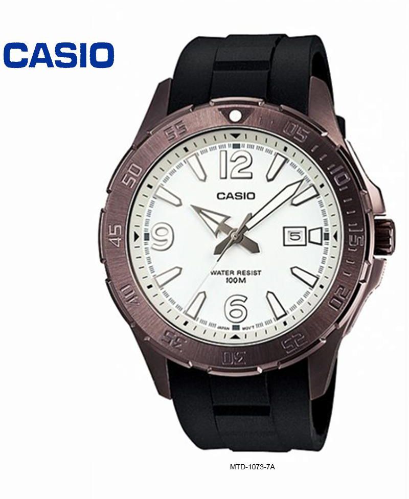 Casio MTD-1073 Analogue Watches 100% Original & New (Black)