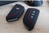 iJDMTOY Black Soft Silicone Key Fob Cover w/ Red Stripe Compatible with Volkswagen MK8 Golf/GTI, Skoda Octavia with 3/4/5-Button Smart Key