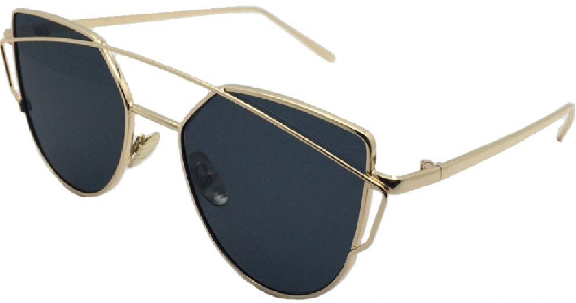 نظارات شمسية للنساء لون ذهبي واسود 8202