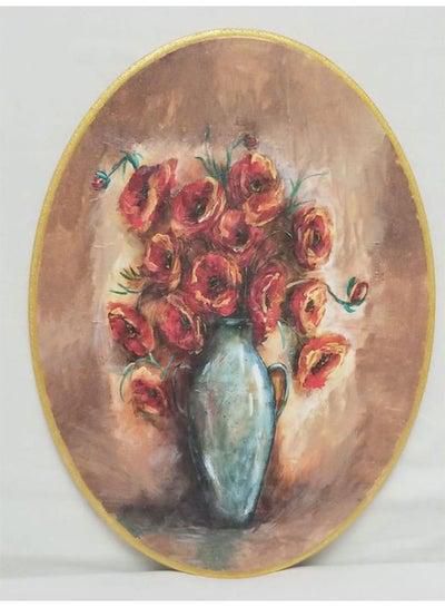 Flower Tableau - Decoupage Handmade Multicolour 40 x 30cm
