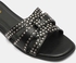 Fashionable Casual Flat Sandals Black/Silver