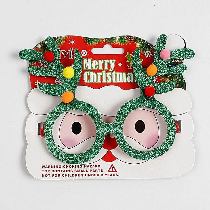 Generic Christmas Reindeer Glasses Antlers Ear Glasses Christmas Party Accessories Deer Glasses Decoration